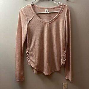 Light pink MUDD long sleeve shirt. New. Size XS